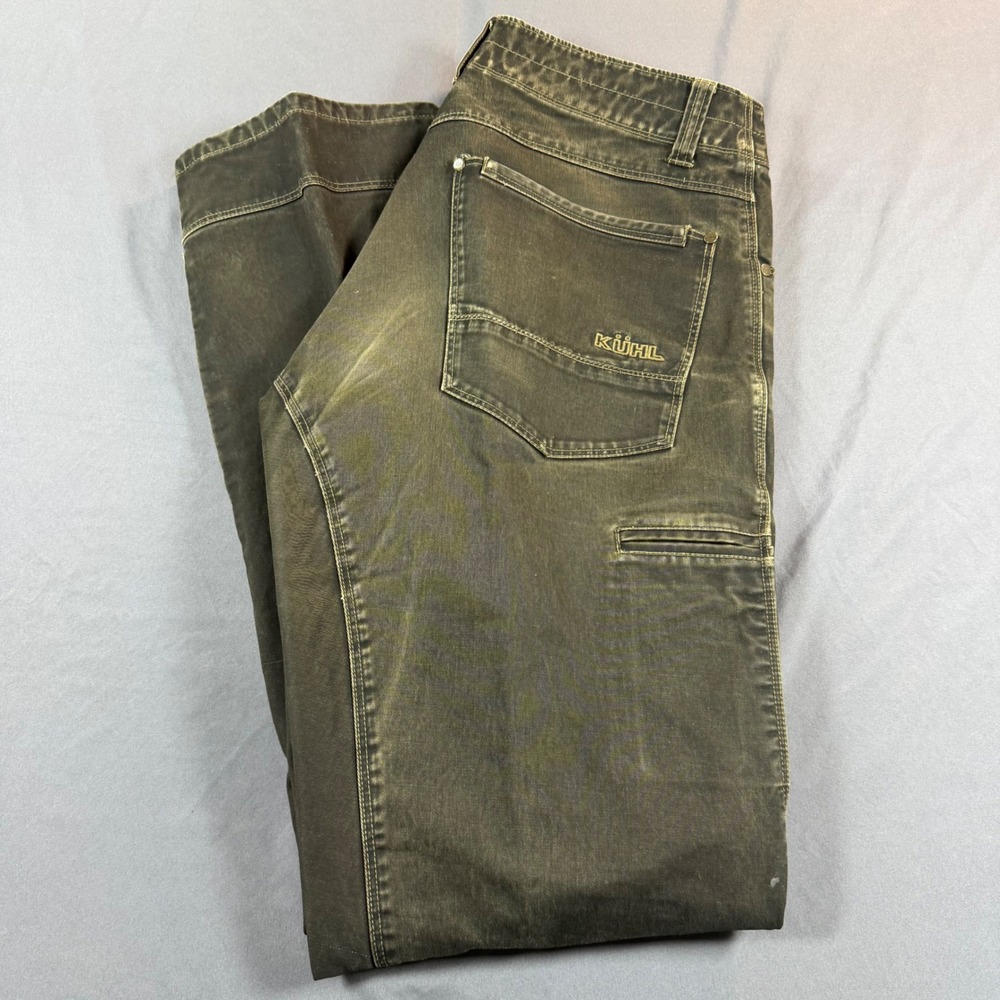 Kuhl Rydr Mens Pants 32x34 Vintage Patina Dye Euro Twill Distressed